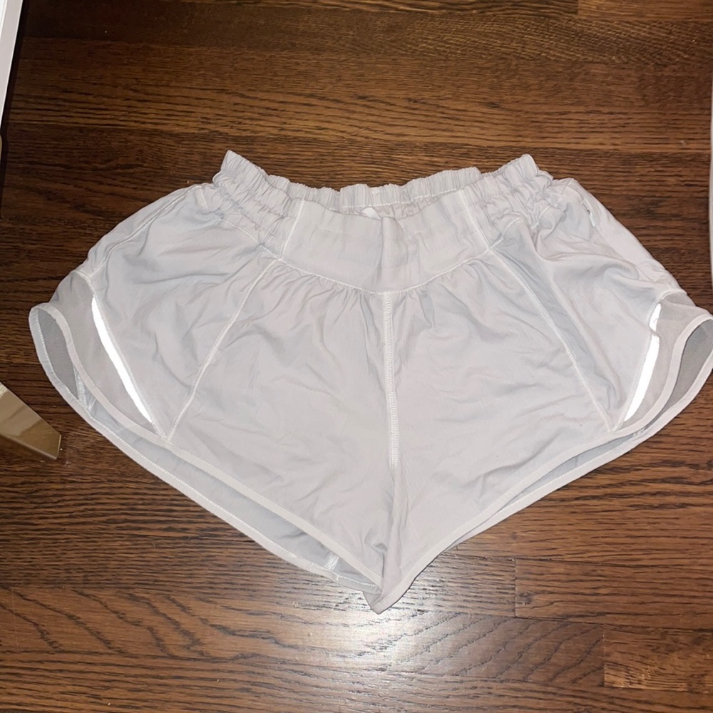 White Lululemon shorts